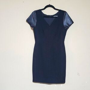 BAILEY 44 Faux Leather Accent LBD - Size Medium